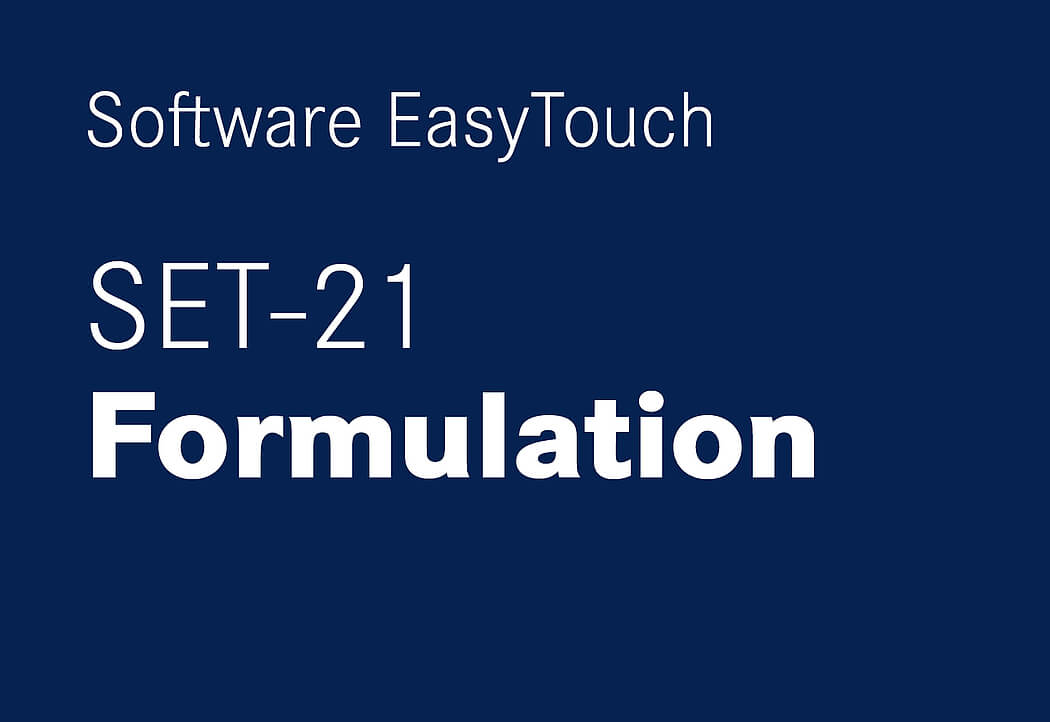 EasyTouch Software SET-21 Formulation by KERN